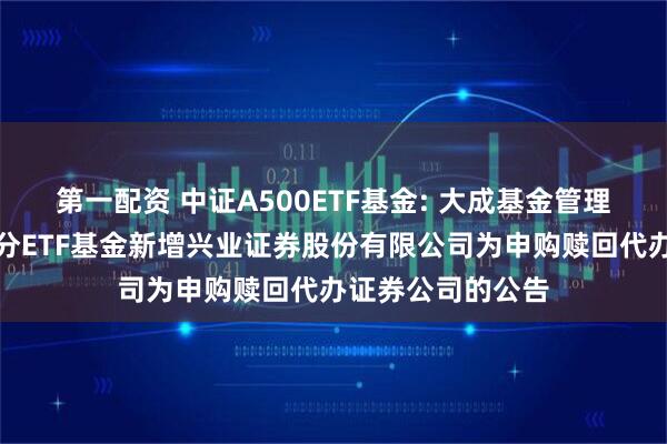 第一配资 中证A500ETF基金: 大成基金管理有限公司旗下部分ETF基金新增兴业证券股份有限公司为申购赎回代办证券公司的公告