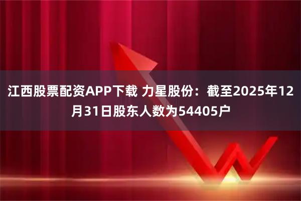 江西股票配资APP下载 力星股份：截至2025年12月31日股东人数为54405户