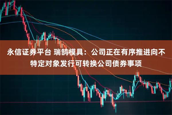 永信证券平台 瑞鹄模具：公司正在有序推进向不特定对象发行可转换公司债券事项